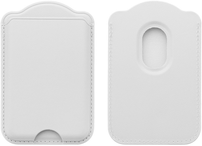 옐로우베이스 맥세이프 비건 레더 카드 지갑 갤럭시 호환 수납, 1개, 화이트