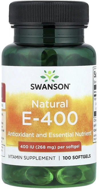 Swanson 천연 E-400 268mg(400IU) 소프트젤 100정, Swanson천연E400268mg400IU소프트젤100 - 쿠팡