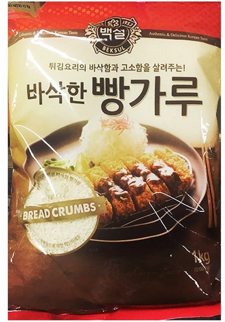 빵가루 (백설 1K) 건식빵가루/마른빵가루/빵가루, 1kg, 1개