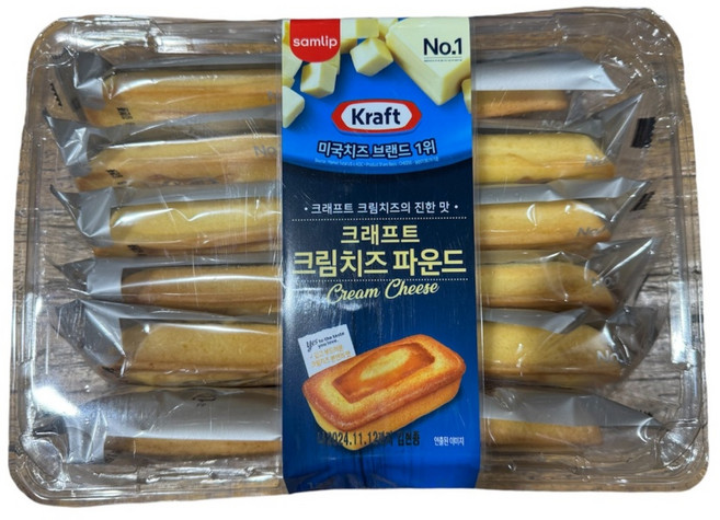 삼립 크래프트 크림치즈 파운드 45gX12개, 540g, 1개