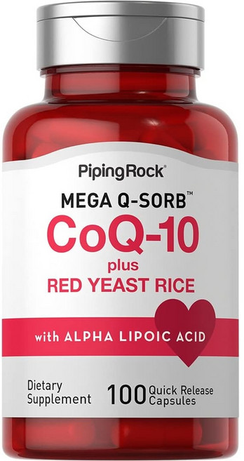 빨간 효모 쌀 1200mg CoQ10 알파 리포산 220mg 100캡슐 50일분 고함량 미, 100정, 1개