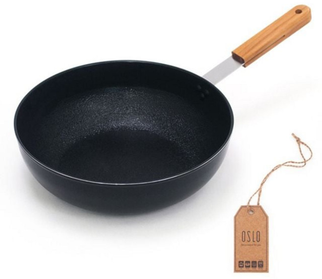 라온샵 오슬로 궁중팬 웍팬 우드핸들 인덕션 후라이팬 26cm 인덕션궁중팬 프라이팬, 궁중팬26cm