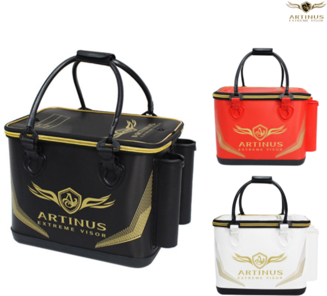 아티누스 바칸 낚시용 EVA 가방 낚시 밑밥통 낚시바칸 40cm AB-925, 화이트