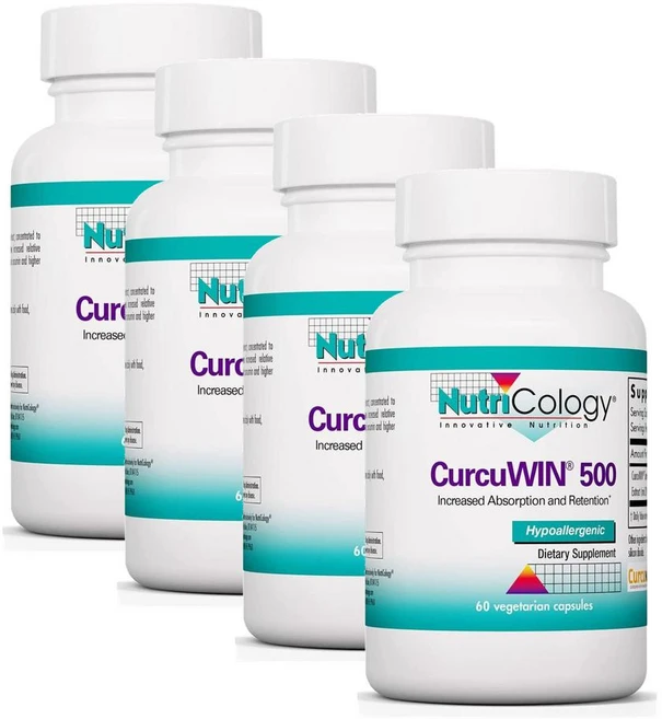 뉴트리콜로지 커큐윈500 커큐민 터메릭 캡슐 Nutricology CurcuWin 500, 4개, 60정 - 쿠팡