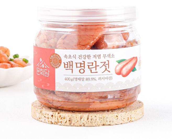 [IOO% 속초제조] 운화담 저염 무색소 프리미엄 백명란젓, 1개, 400g