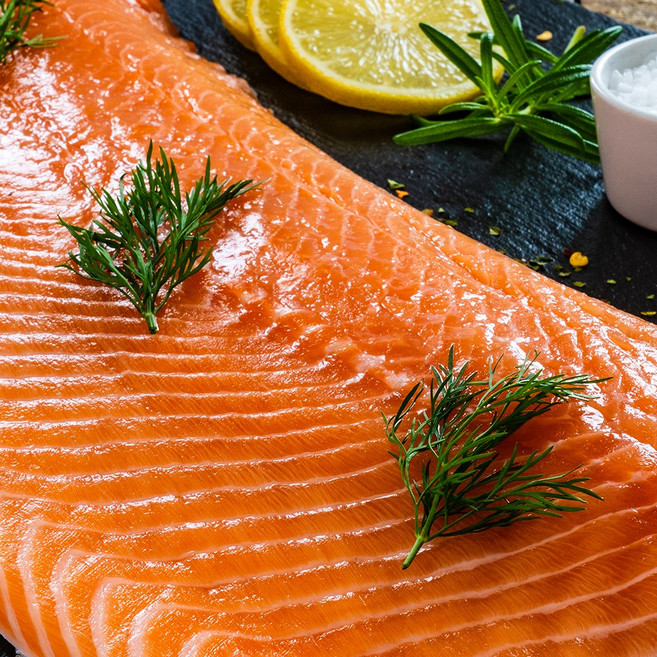 슈페리어등급 생연어 200g / 300g / 500g / 1kg (초장+간장+와사비+해동지), 1개