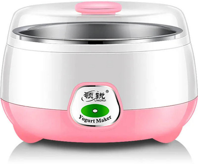 요거트 메이커 요구르트 요플레 제조기 쌀 와인 효소 나토 발효기 가정용 전기 미니 자동 DIY 스테인레스 주방 220V, EU, 2.pink - 220V - EU