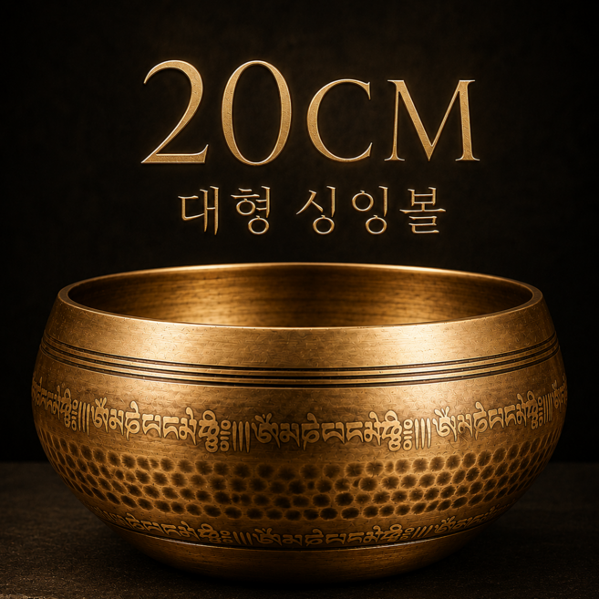 [5분안정] 소리담 싱잉볼 명상 싱잉볼 크리스탈싱잉볼 대형 중형 전문가용 싱잉볼 스트레스 완화, 1세트