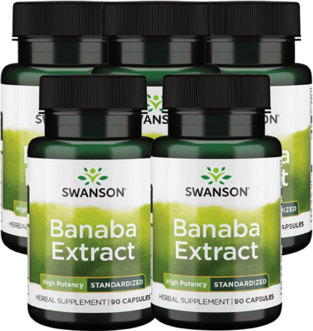 [Swanson] 바나바 추출물 90 캡슐 5 SET, 5세트, 90정