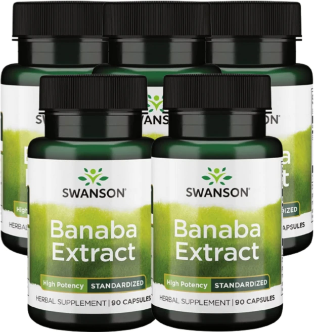 [Swanson] 바나바 추출물 90 캡슐 5 SET, 5세트, 90정 - 쿠팡