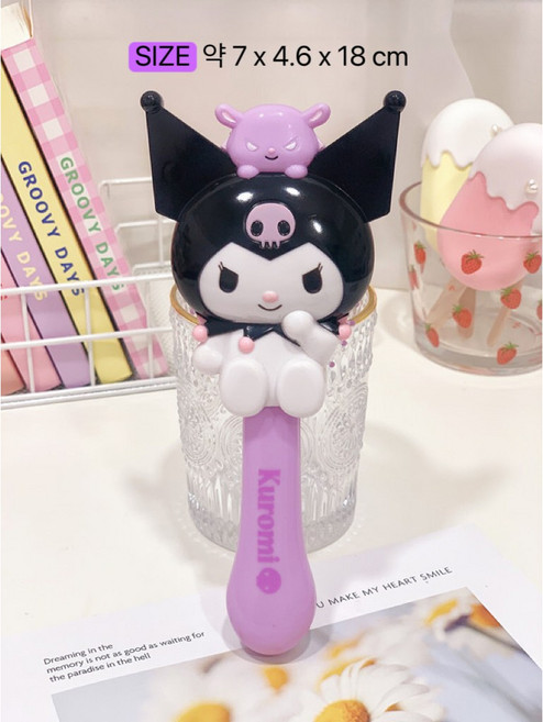 산리오 입체 헤어브러쉬, Kuromi, 1개