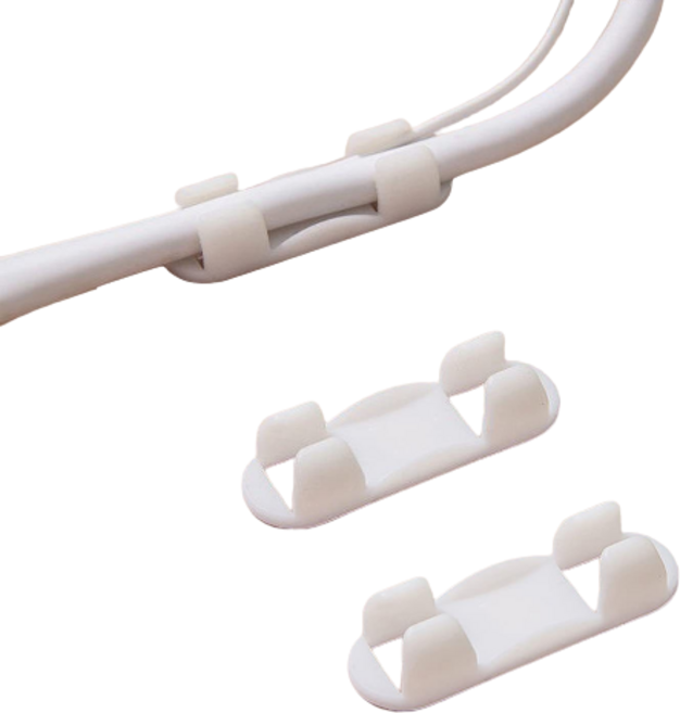 아이앤트 케이블 와이어 클립 전선정리 고정 선 정리 세트, 화이트L, 20개