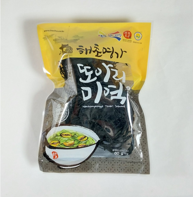 해초명가 또아리 미역 로켓그로스 또아리미역, 60g, 2개