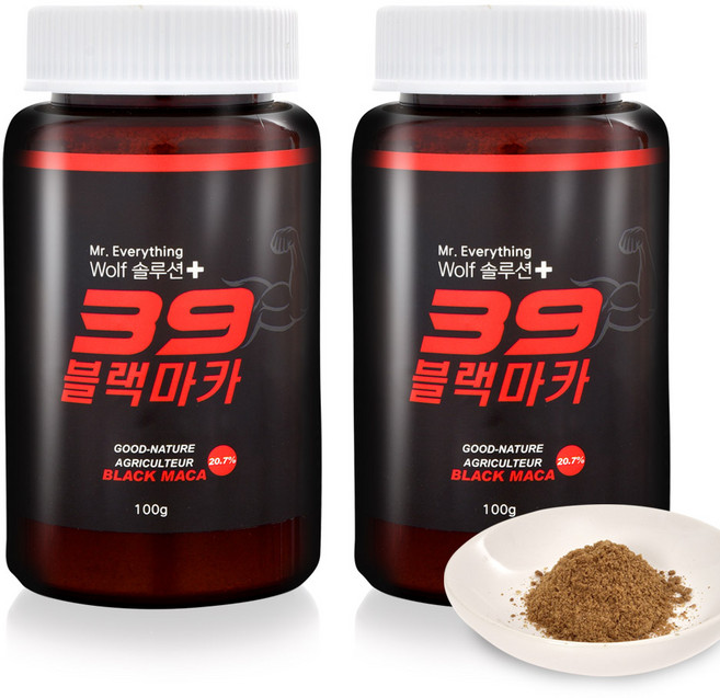 1＋1 Wolf 솔루션 활력템 페루산 39블랙마카 100g x 2개, 39블랙마카x2개