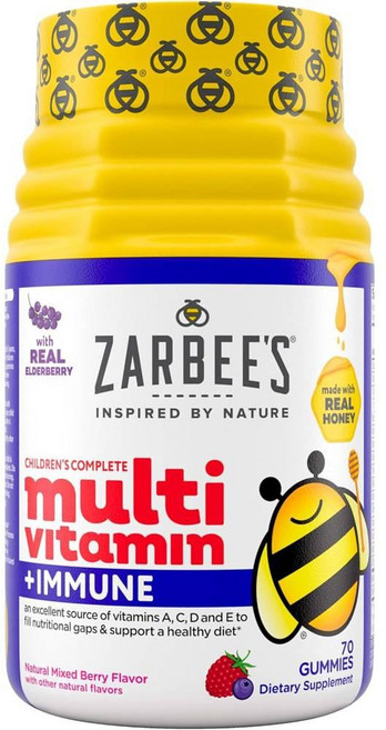 자비스 컴플리트 키즈 멀티비타민 구미 + 이뮨 서포트 Zarbees Kids Multivitamin, 1개, 70정