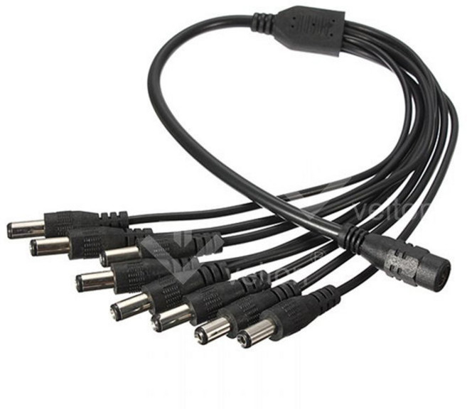 CCTV어댑터 1:8 전원분배잭 CCTV전원분배 8개 젠더, 1개