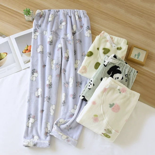 마마앙 임산부 겨울 기모 잠옷 바지 파자마 임부복 만삭 홈웨어