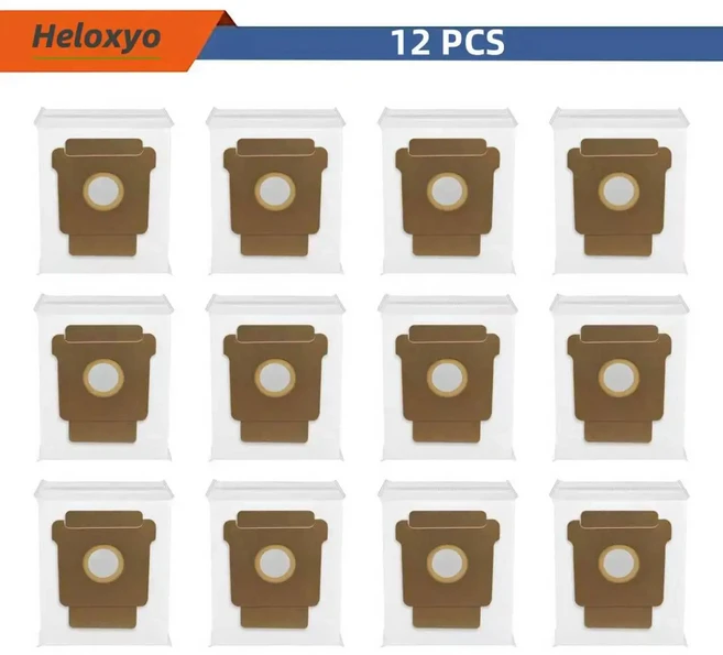 iRobot Roomba 2 Essential Q052 104 105 Vac Combo Plus 505와 호환되는 교체용 먼지 봉투, 03 12 Pcs Dust Bags