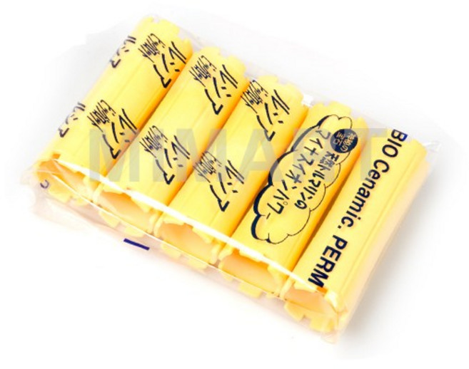 명보 바이오 드라이롤 헤어 롯드 미용실 파마 볼륨 펌 롯드 굵은 웨이브 1호~6호, 옐로우