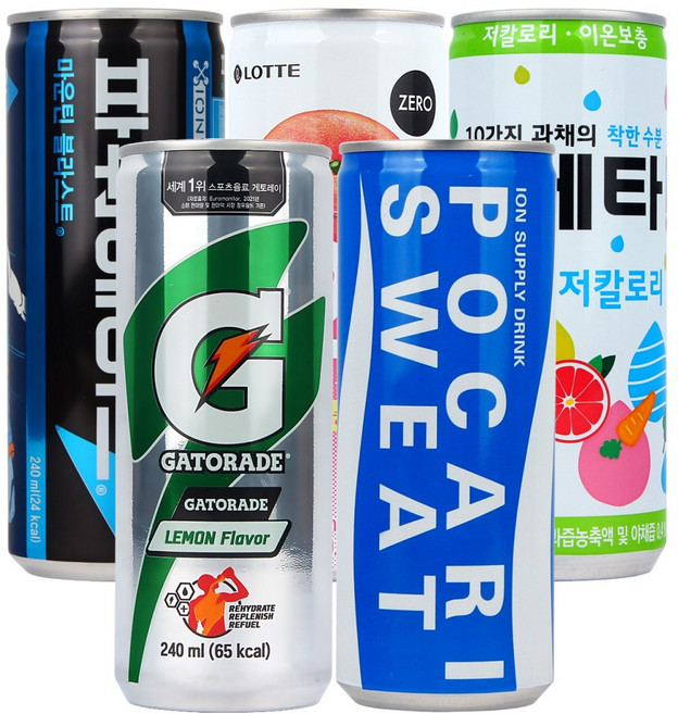이온음료 240ml 포카리스웨트+파워에이드+토레타+게토레이+이프로 각 6개씩 총30캔, 30개