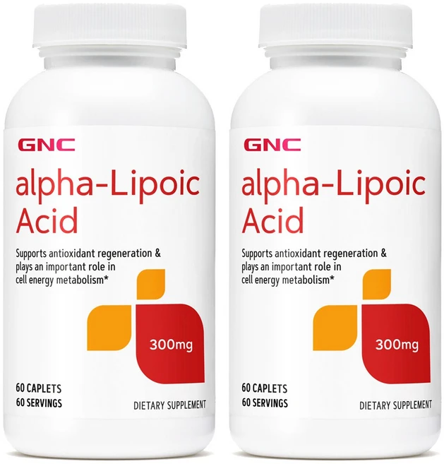 GNC 2병 alpha lipoc acid 알파리포산 300mg 60정, 2개 - 쿠팡