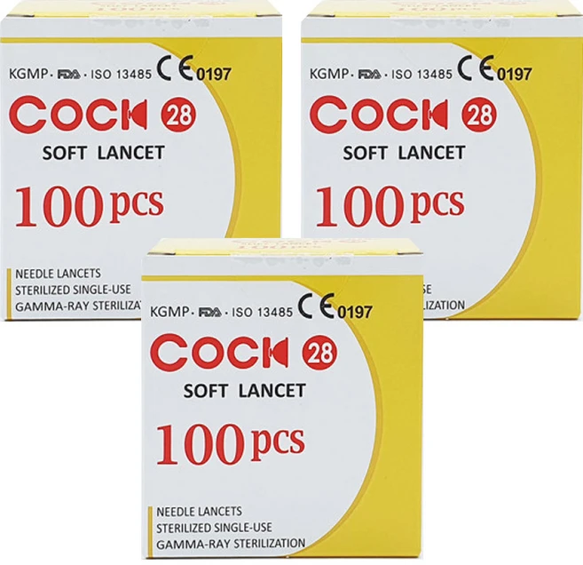 cock 콕 소프트 란셋 28G 아큐첵 소프트클릭스 호환 채혈침, 3개, 100개입 - 쿠팡
