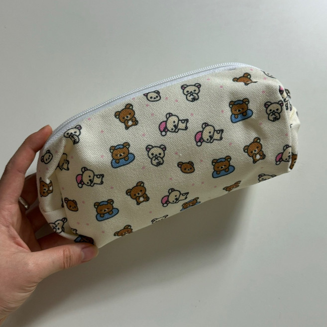 꿈나라 리락쿠마 라이트 옐로우 필통 파우치