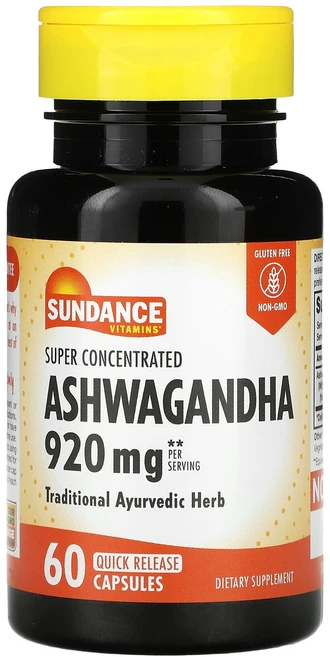 Sundance Vitamins 초고농축 아슈와간다 920mg 빠른 방출 캡슐 60정(캡슐 1정당 460mg), SundanceVitamins초고농축아슈와간다920mg, 1개, 60정 - 쿠팡