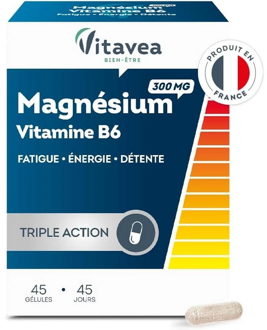 프랑스 비타베아 마그네슘 비타민B6 300mg, 1개, 45정 - 쿠팡