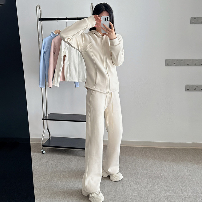 ANYOU 여성 투피스 세트 투피스 여성 트레이닝복 세트