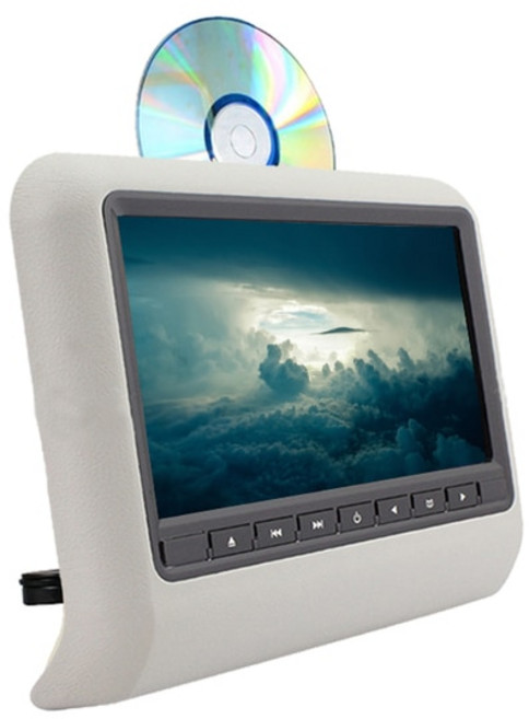 Carflyer-9 인치 자동차 헤드레스트 모니터 뒷좌석 엔터테인먼트 시스템 DVD 비디오 플레이어 AV 디스플, 02 1 Grey  dvd player