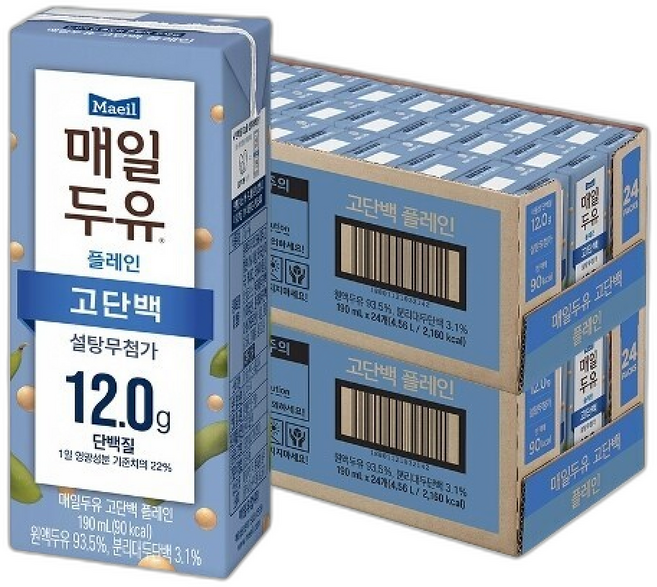 매일두유 고단백, 48세트, 190ml