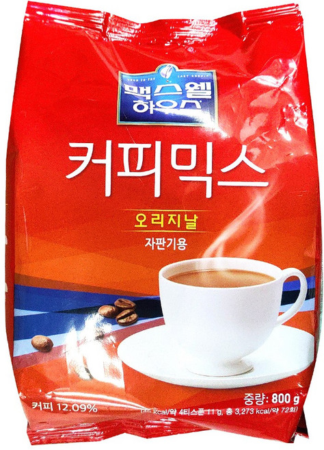 맥스웰 하우스 커피믹스 오리지날 자판기용, 800g, 5개, 1개입