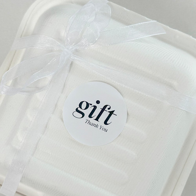 선물 땡큐 리뷰 배달 서비스 원형 스티커 로엣 [Gift], 50개