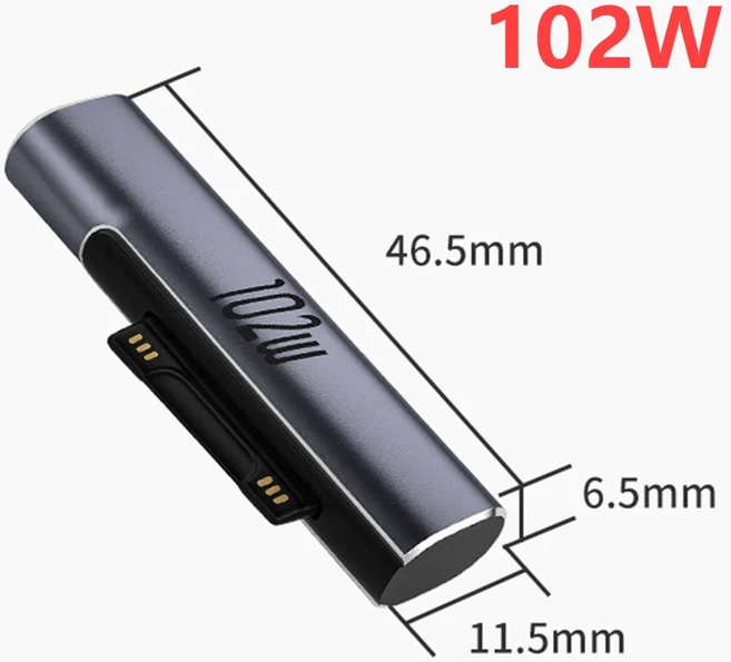 102W PD 고속 충전 USB C 전원 공급 장치 어댑터 마이크로소프트 서피스 프로 X 8 7 6 5 4 고북 태블릿 컨, 03 102W