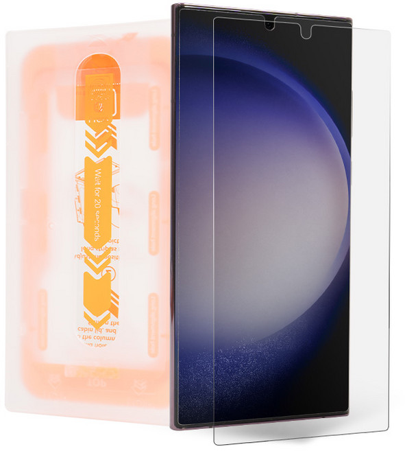 디바이스풀 밀리텍션 하이브리드 강화유리 액정보호필름 2매 + 설치키트, 1세트