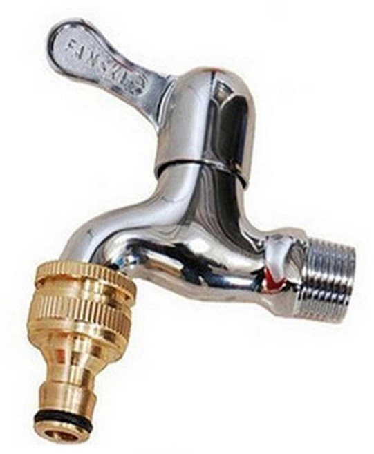 황동 수도꼭지 연결 커넥터 카플링 이중사용, 황동수도커넥터, 1개