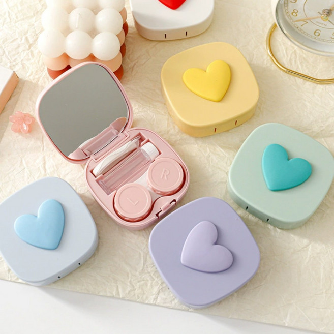 휴대용렌즈케이스 보관통 뽁뽁이 하드렌즈케이스 통 흡착봉