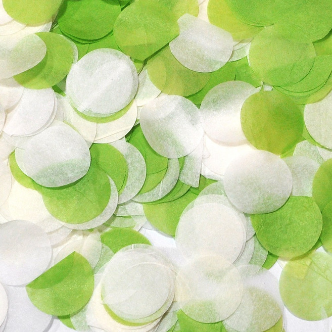 파티쇼 대용량 종이 컨페티 2.5cm 200g 원형 그린패턴 생일 파티 꽃가루 기념일 장식, 단품