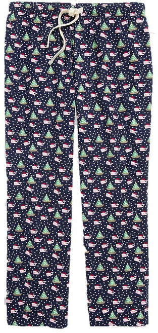 Vineyard vines 플란넬 파자마 바지 산타 고래 네이비 XS