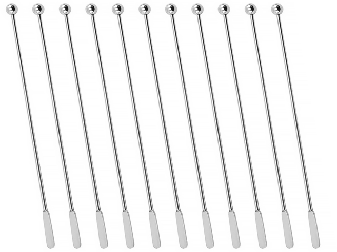 리브문 304 스텐 심플 머들러 (19cm) 세트, 10개, 실버