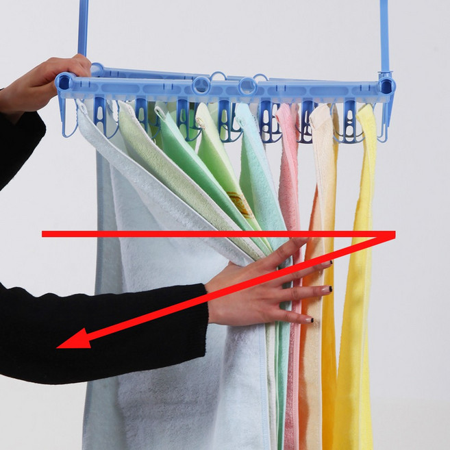 빨래건조대 확실한 공간활용 빨래사냥쏙쏙 일반형8 세트, 1개