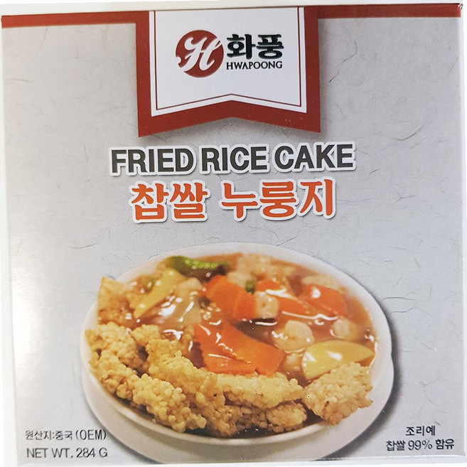 화풍 찹쌀누룽지 284g 4입 간식 업소용 누룽지탕, 4개