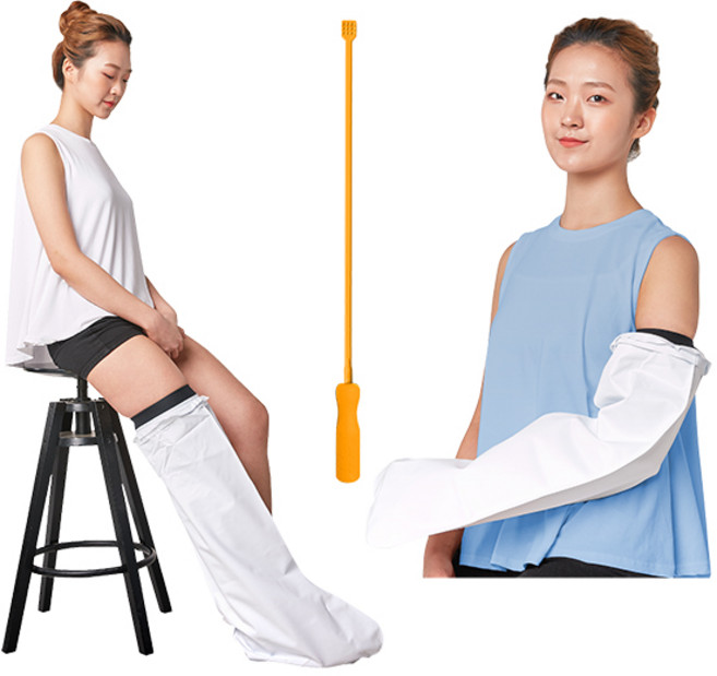 하드웰 국산 깁스방수커버 팔 다리 깁스가려움 긁개, 1개