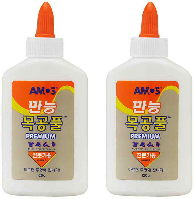 아모스 만능 목공풀 36g, 120g, 2개