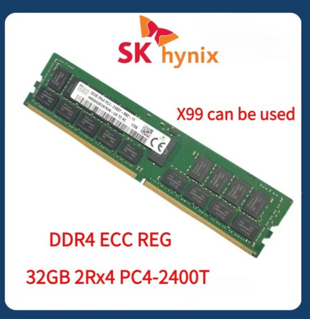SK 하이닉스 32GB 2Rx4 PC4 2400T ECC REG RDIMM 서버 메모리 X99, 02 32GB x 2pcs