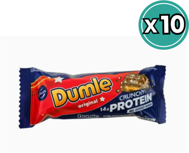 Fazer Dumle 오리지널 크런치 프로틴 초코바 45g x10개 단백질간식 무설탕 에너지바