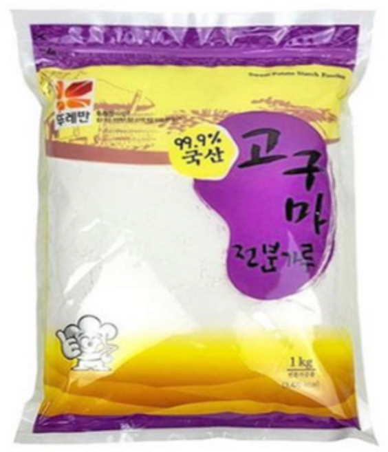 99.9% 고구마전분 가루 분말 파우더 1kgx3 중화요리 튀김 부침개 탕수육소스 마파두부 재료, 1kg, 3개
