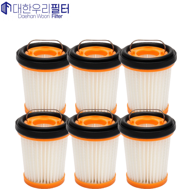 대한우리필터 샤크 에보파워 무선청소기 호환 필터 WV210KR WV250KR, 6개, 수량