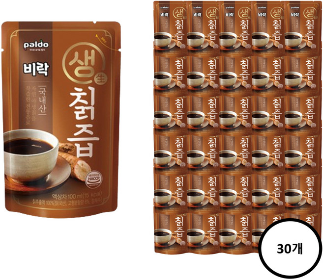 팔도 비락 생칡즙, 100ml, 30개